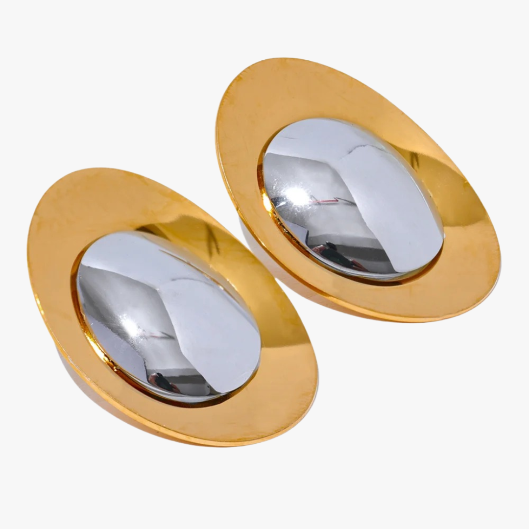 Luxe Smooth Dome Stud Earrings