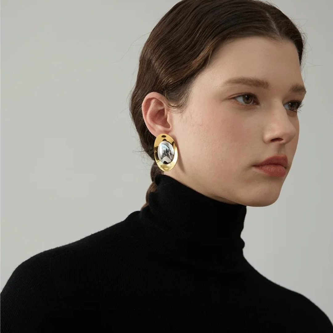 Luxe Smooth Dome Stud Earrings