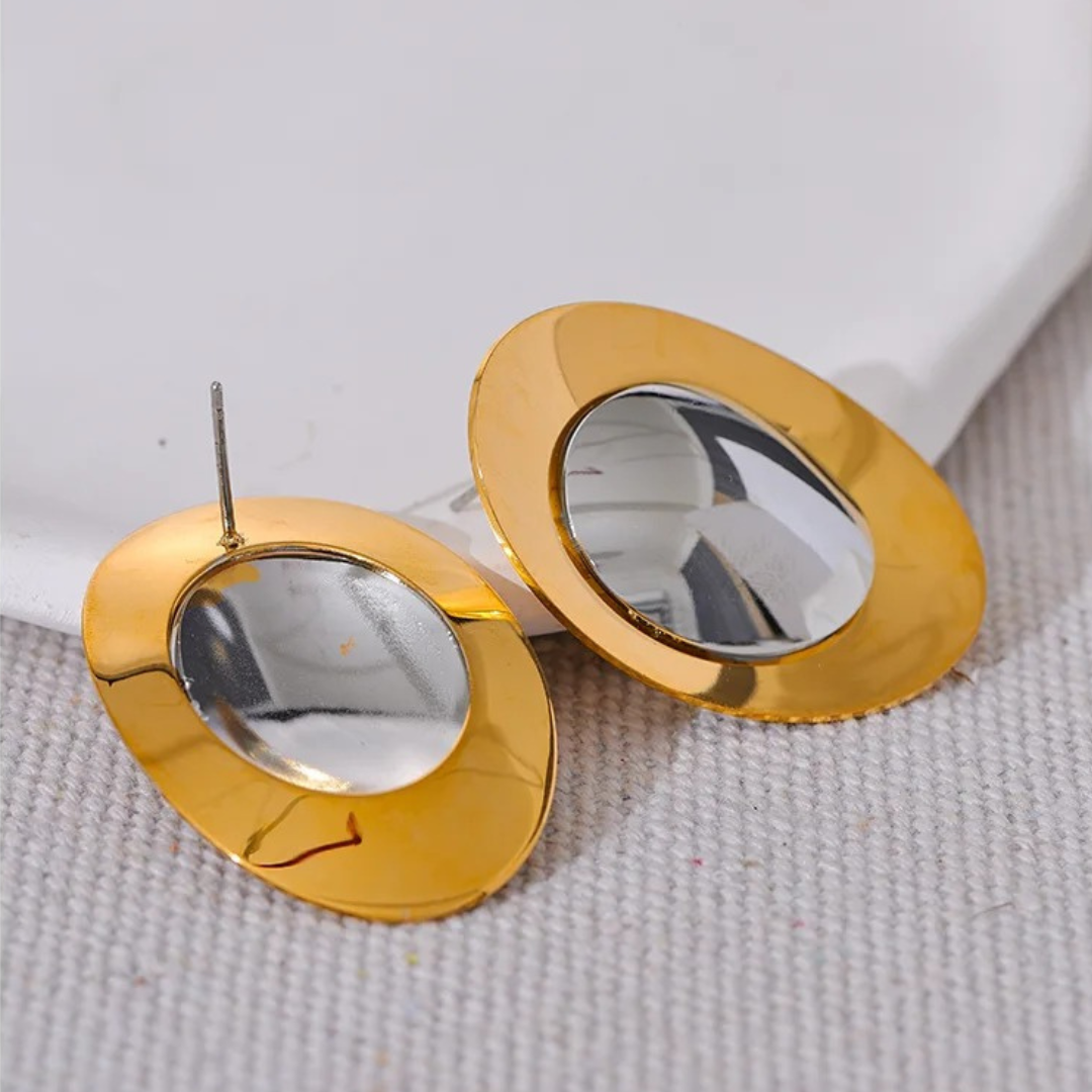 Luxe Smooth Dome Stud Earrings